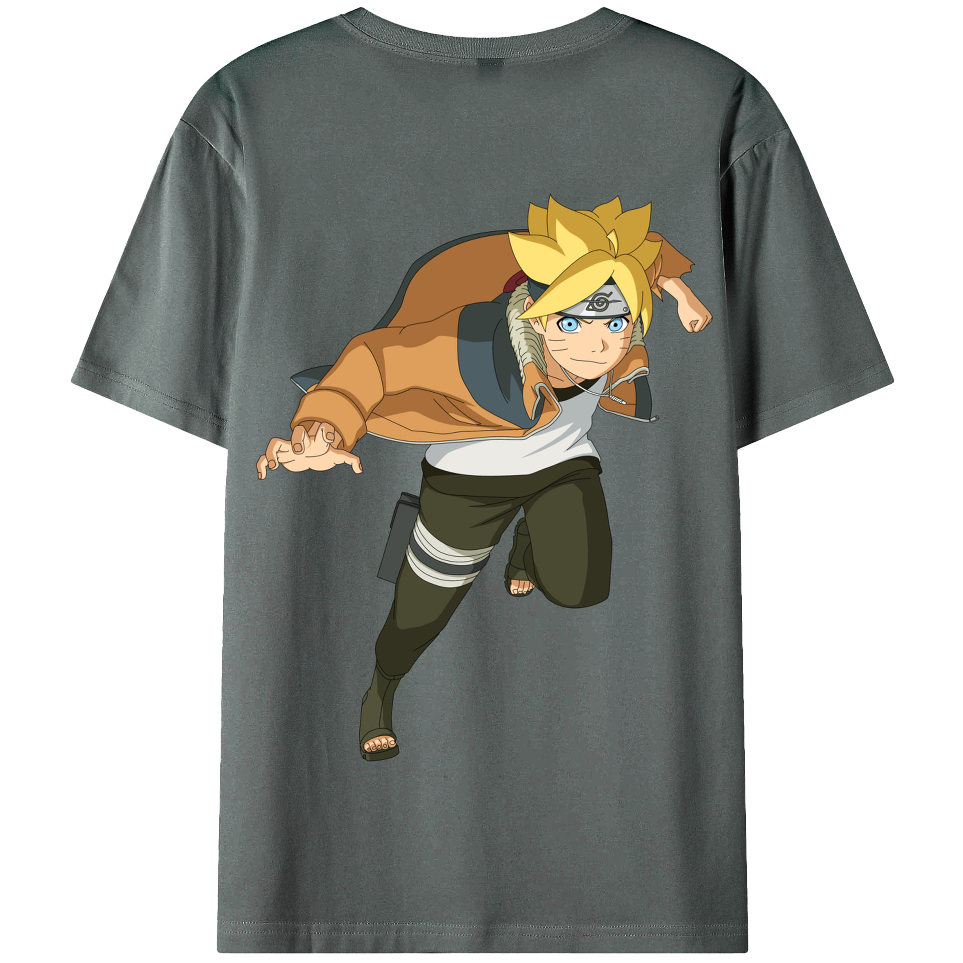 （画像用） NARUTO -ナルト- うずまき ナルト Uzumaki Naruto 綿100％半袖Tシャツ（背面プリント）